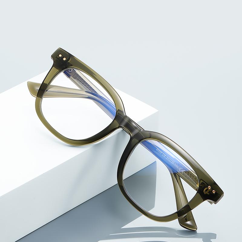 Transparent Blue Frame Square Short-Sight Prescription Glasses For The Nearsighted  Myopia Eyeglasses  0 -0.5 -0.75 To -6.0