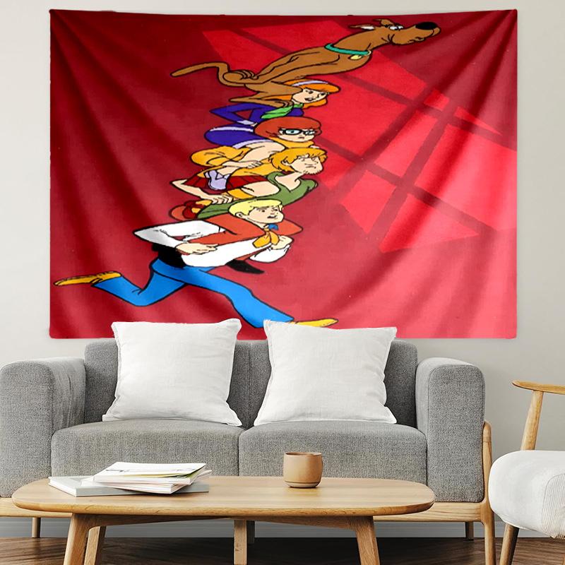 Scooby Print Tapestry, Lightweight Wall Hanging, for Bedroom, Dorm, Living Room, Home Art Decor, Birthday Christmas Gift for Friends