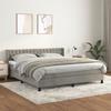 3131153 vidaXL Lit à sommier tapissier et matelas Gris clair 180x200cm Velours