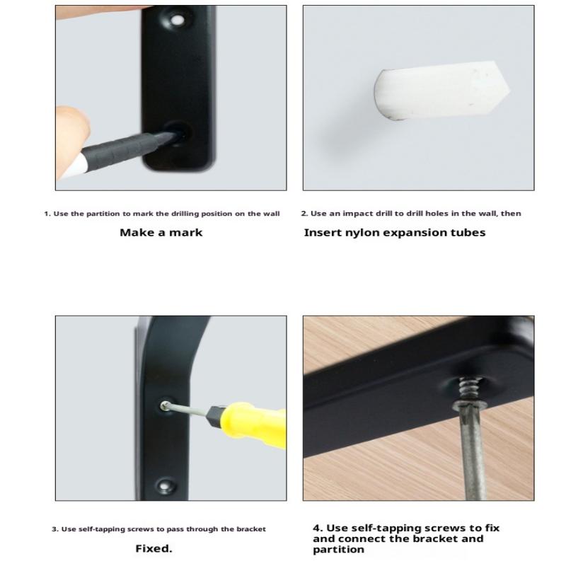 1PC Angle Brackets Industrial Floating L Shelf Bracket Thick Heavy Duty Wall Mounted Shelf