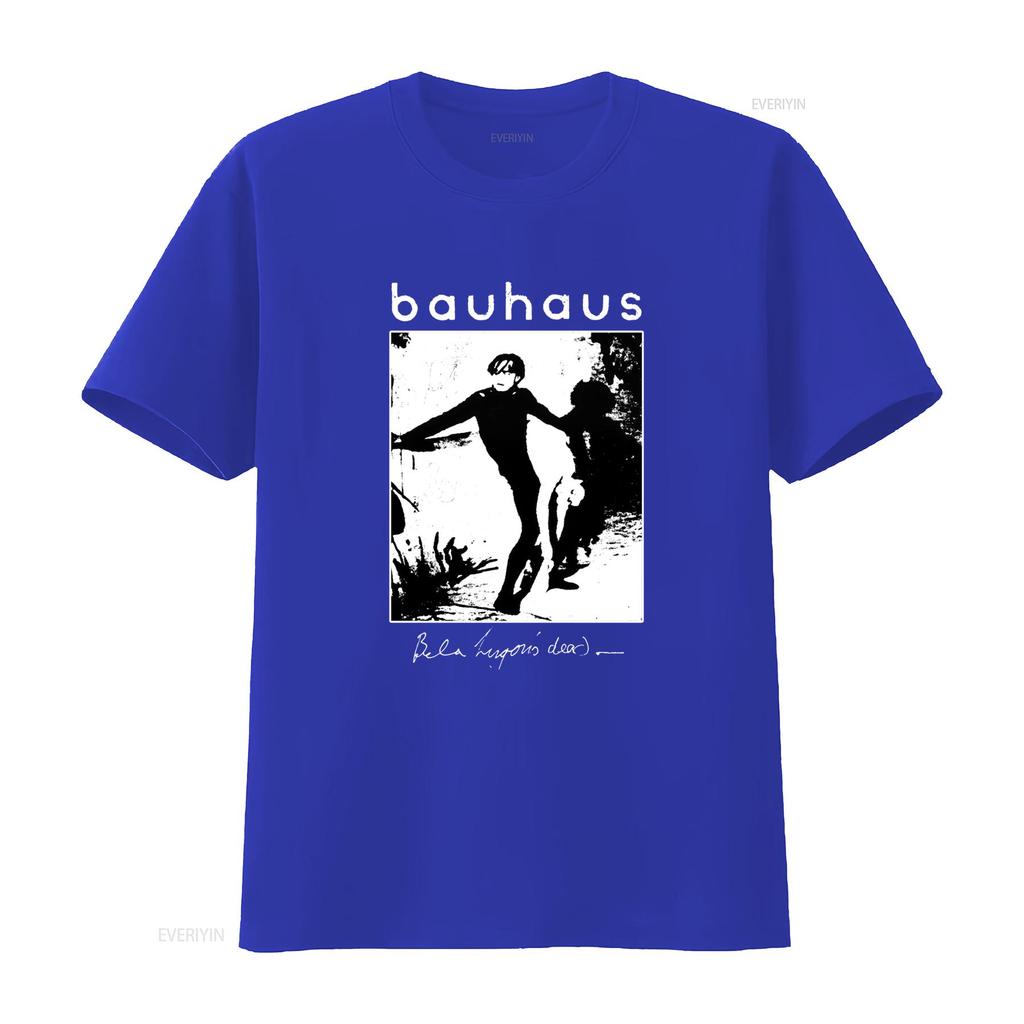 Bauhaus 1989 Bela Lugosis Dead Stile Vintage Cotone Maglietta Nera Design Retrò Tessuto Confortevole vintage Lavata Casual Morbida