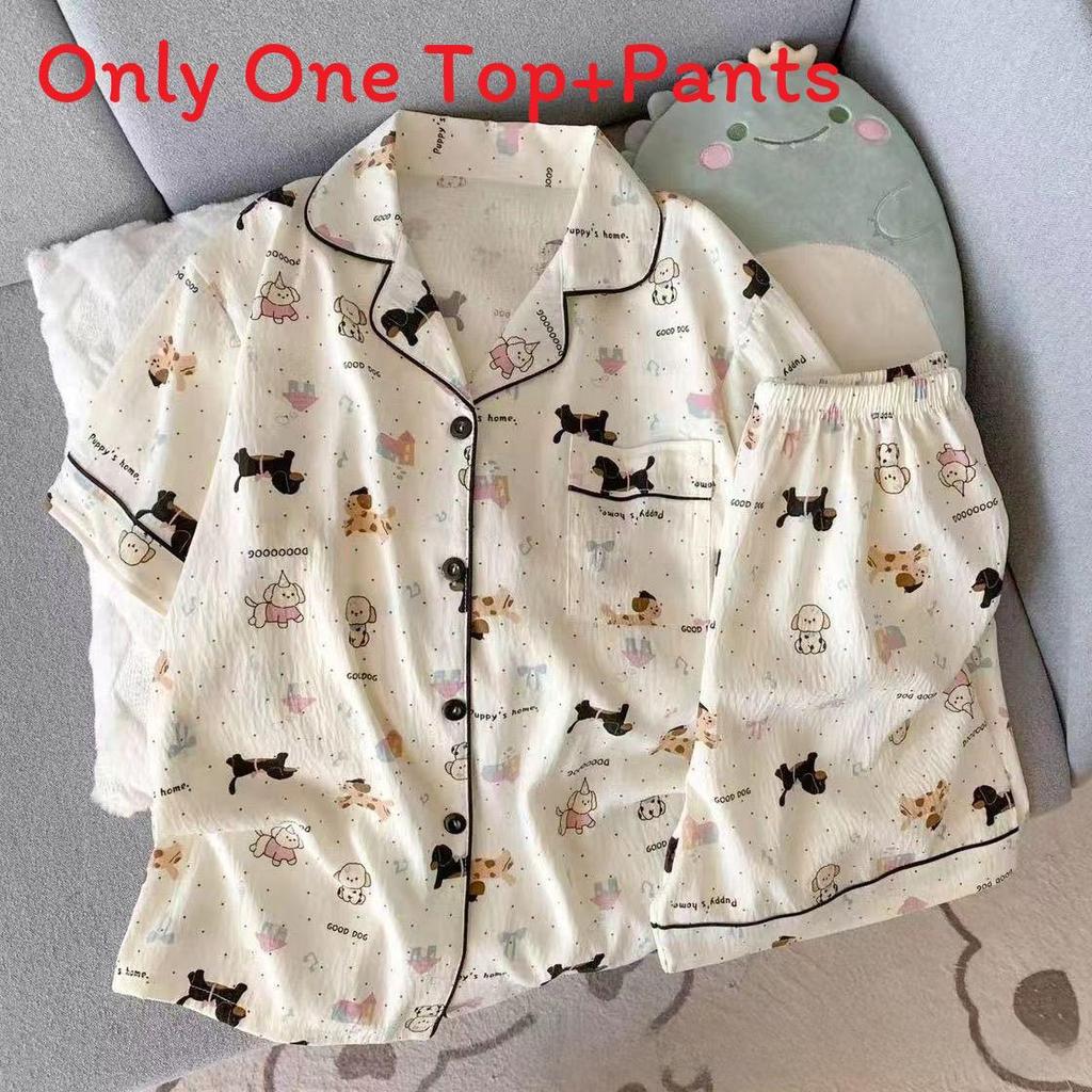 Cloud Cotton Short Pajamas Set With Breathable Fabric For Youth Women Summer Sleepwear