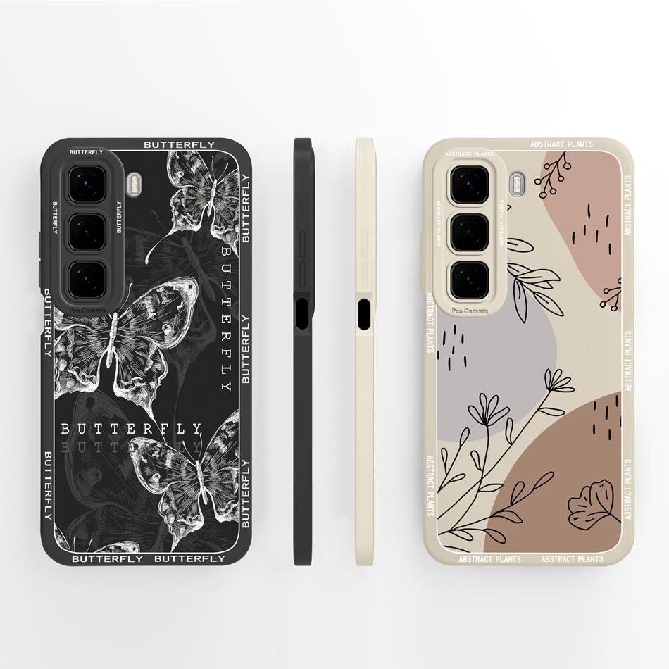 For Infinix Hot 50 Pro Plus Case Aesthetic Style Cover For Infinix Hot50i Full Protection Back Cover Soft Liquid Silicone Bumper