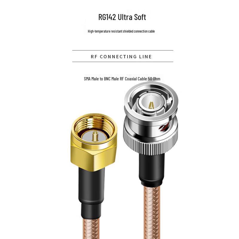 ZONWAN 50 Ohm SMA Male to BNC Male RF Coaxial Adapter Cable