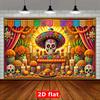 2D Flat Pattern 1 Piece Polyester Material for Halloween Altar Party Banner Suitable for Holiday Parties