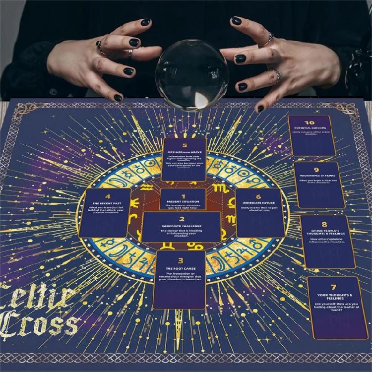 Divinations Tablecloth Reading Card Astrologys Tarots Cards Tablecloth Altars Cloth Divinations Board Game Accessories