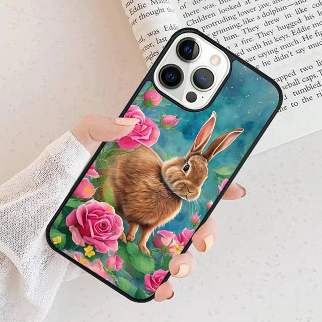 Bunny Rabbits Phone Case For iPhone 17 Air 15 16 Cover 11 13 14 Pro Max 12 Plus Max Fundas