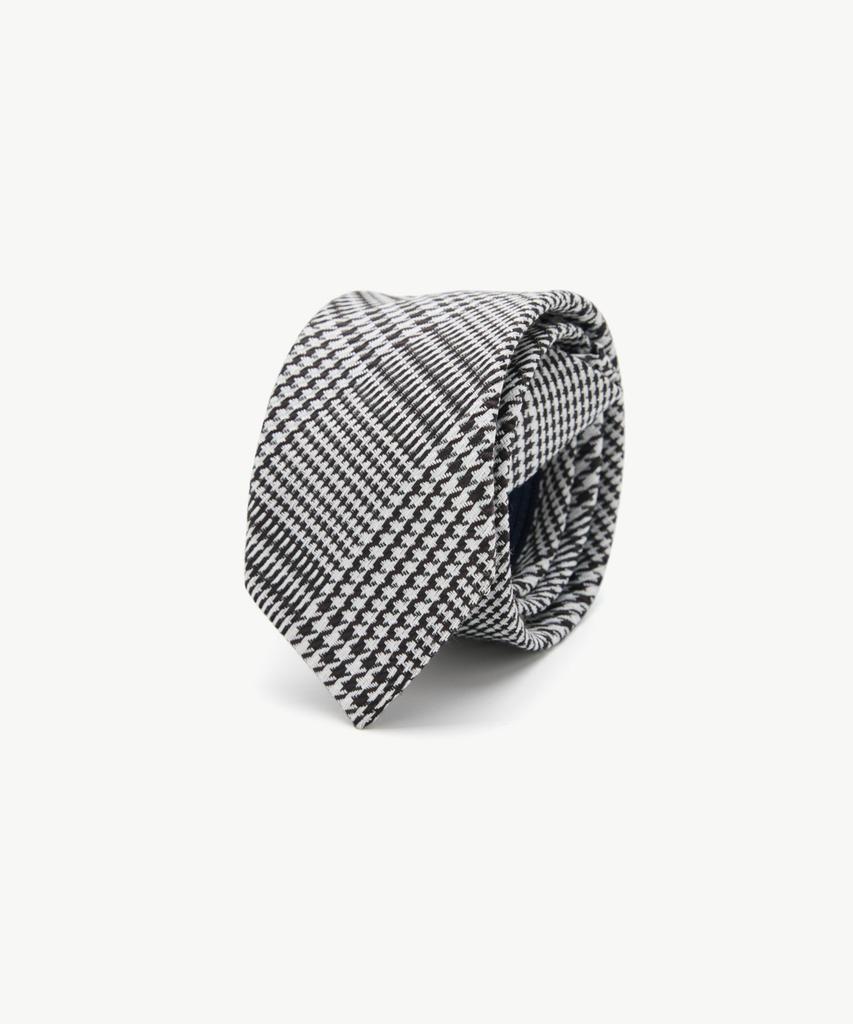 STCO Vibe Shift Check Slim Zipper Tie_White _Lntxz83Tcw