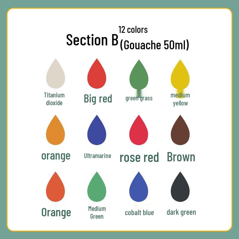 

50ml Multi-color Gouache Paint Set for Art Students and Children s DIY Projects 50ml