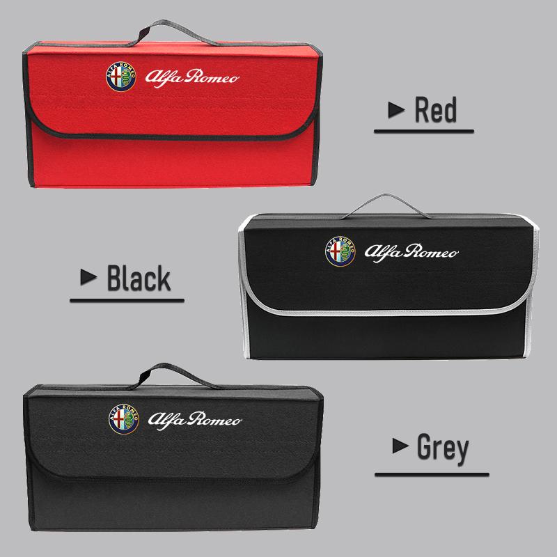 DGJLS1 Car Trunk Organizer Box Large Capacity Auto Storage Bag For Alfa Romeo Giulietta 159 Mito Giulia 156 GT 147 166 4C Spider Tonale