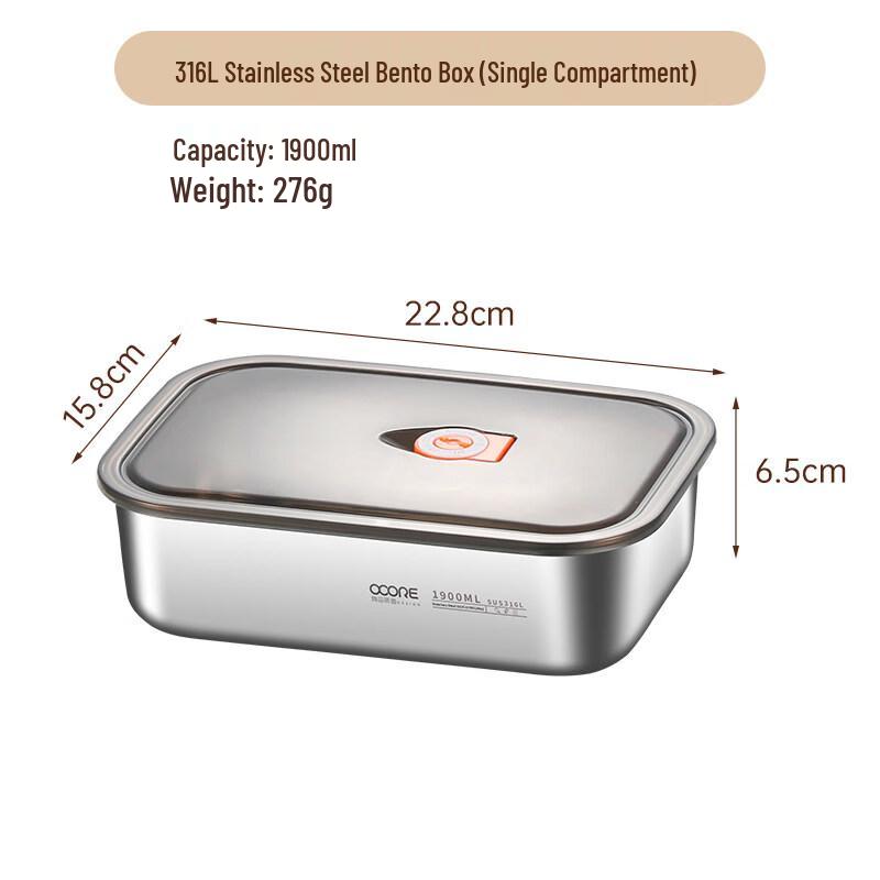 ZISIZ 316L Stainless Steel Lunch Box