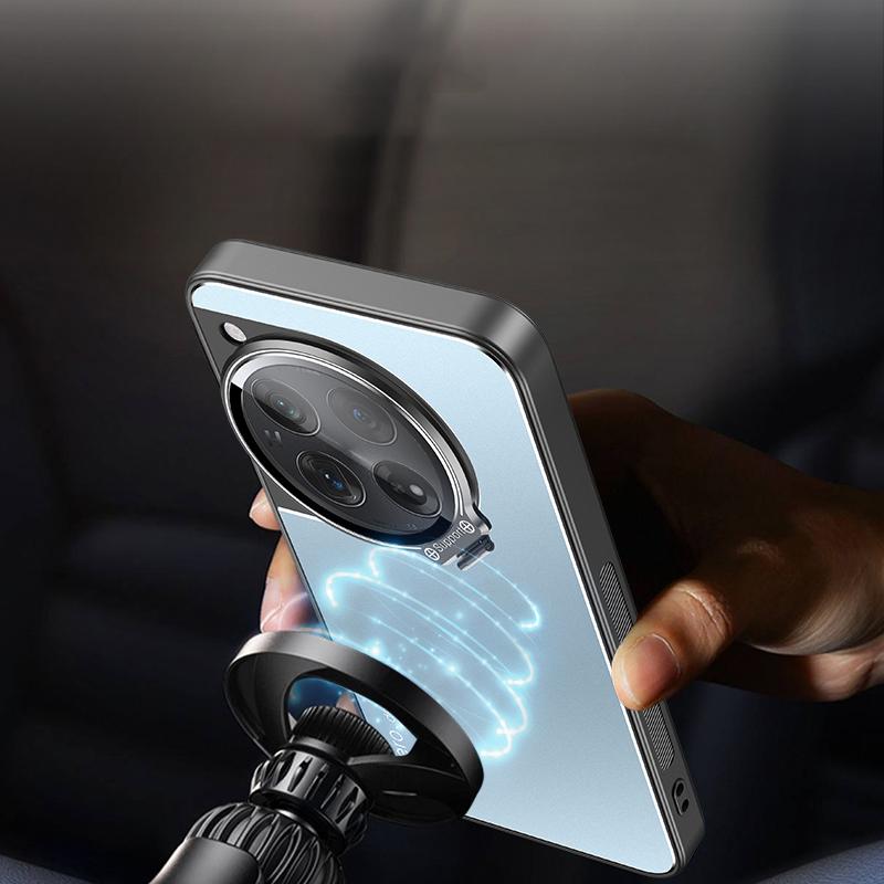 For OnePlus 12 5G Case with Lens Kickstand Shockproof PC+TPU Phone Cover