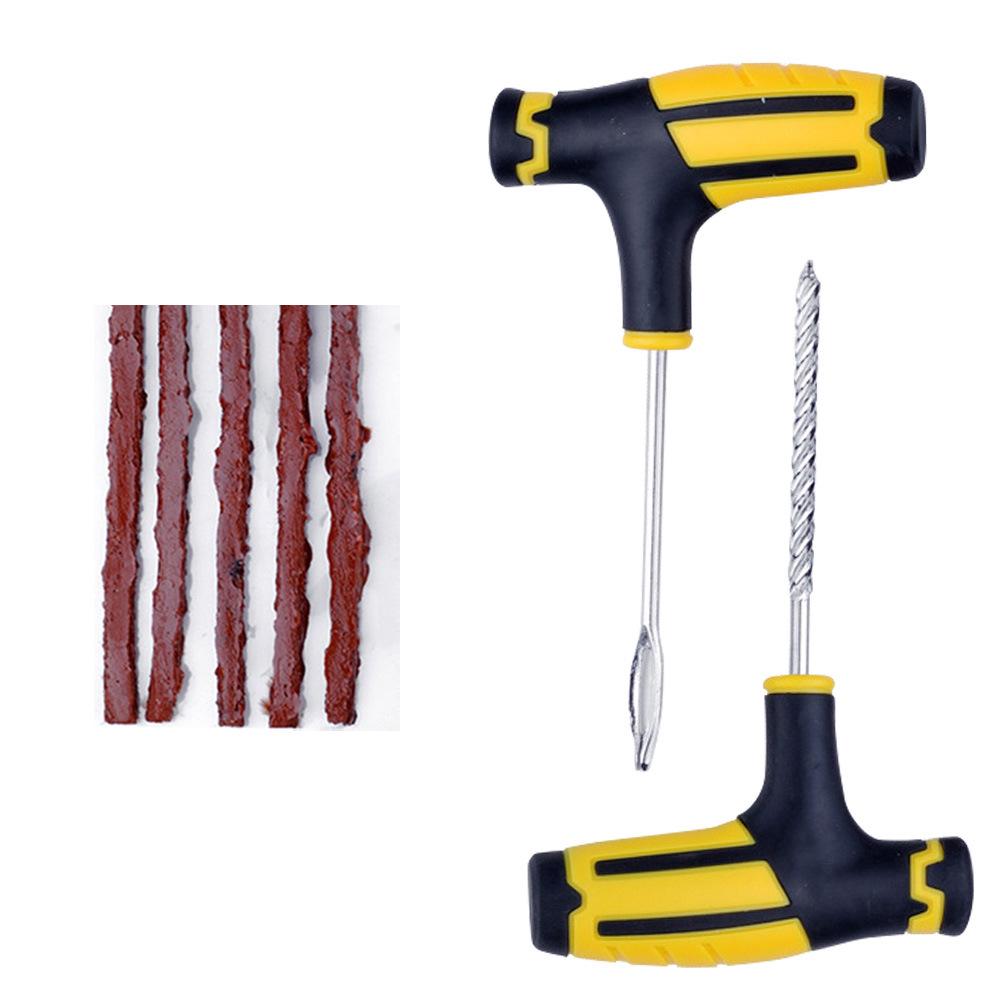 Car & Motorcycle Vacuum Tire Repair Kit with Rubber Strips & Quick Glue
