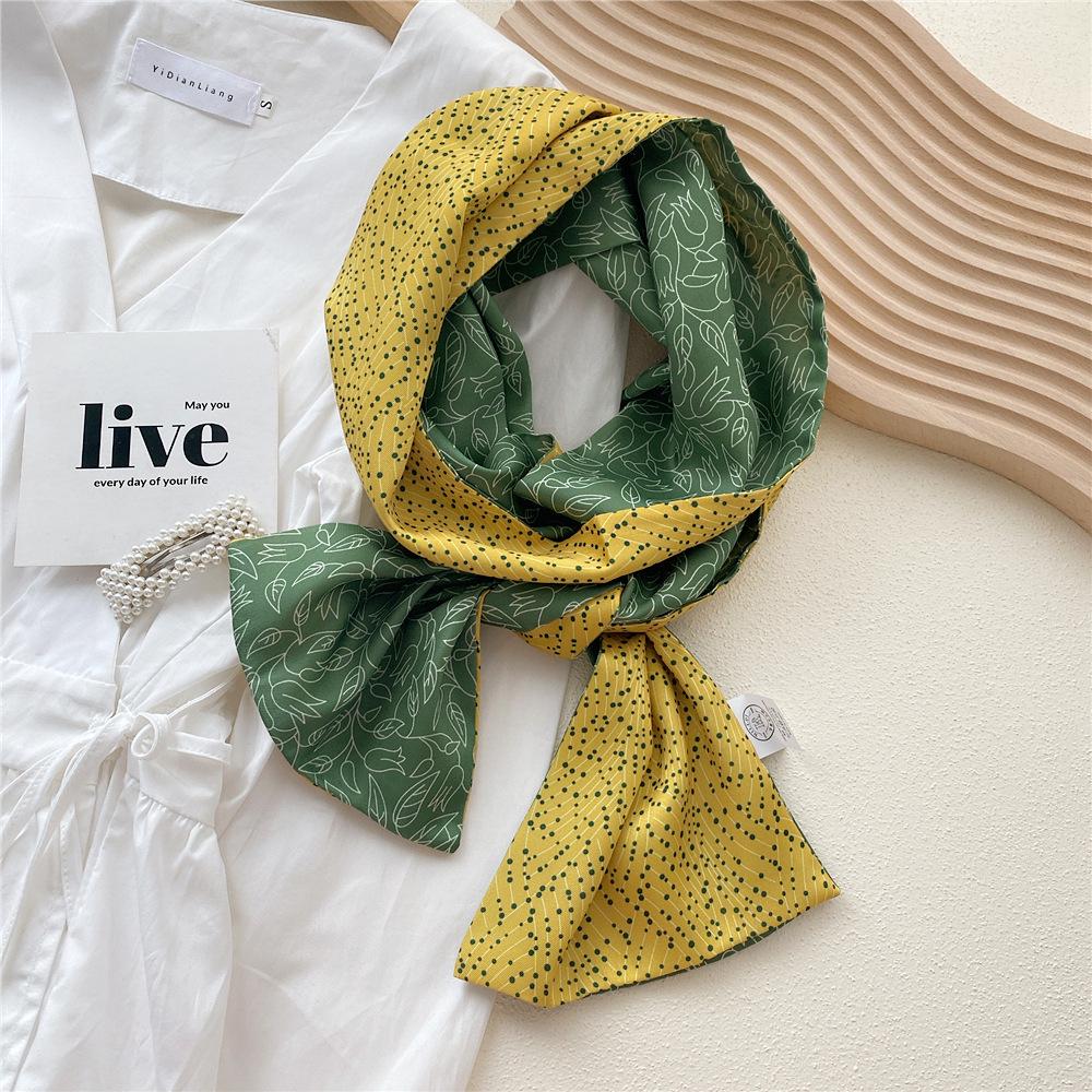 Silk Scarf for Women - Elegant Spring & Autumn Design, Lightweight & Fashionable