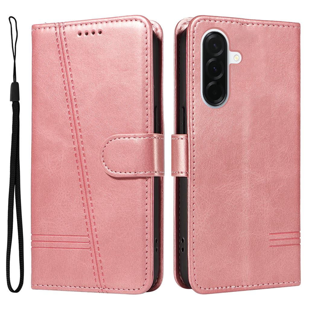 For Samsung Galaxy A37 5G Wallet Case T-Shape Lines Leather Phone Cover Stand