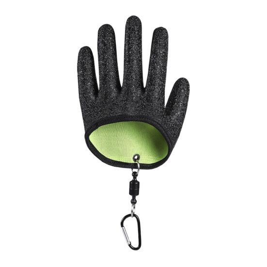 1/2Pcs Fishing Gloves with Magnet Release Anti-Slip Textured Grip Puncture Resistant Waterproof Catch Fish Gloves