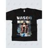 Vasco Rossi 1993 Vintage Originální Materiál Tričko | Ležérní Kulatý Výstřih, Mírně Pružná Látka, Běžný Střih, Potisk Vzor, Perfektní pro Muže, Celoroční