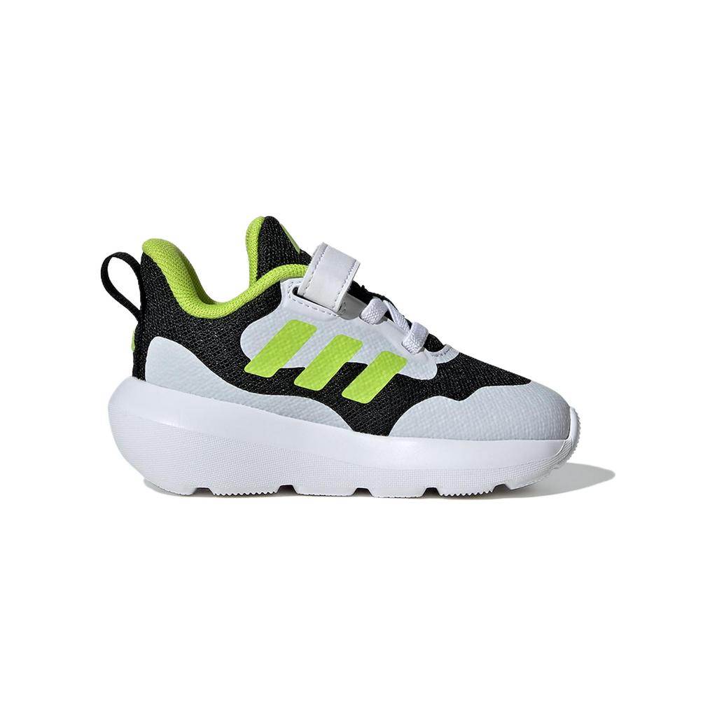 Adidas Fortarun 2.0 Fabric Comfortable Versatile Non-Slip Durable Low-Top Walking Shoes Baby Shoes Black Green IF4107