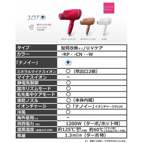 Panasonic Hair Dryer Nano Care Equipped with NanoE & Mineral Copper Gold EH-NA9A-CN
