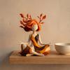 Harz Beruhigende Skulpturen Yoga Mädchen Innere Harmonie Figur Zen Meditierende Statue Meditationsraum