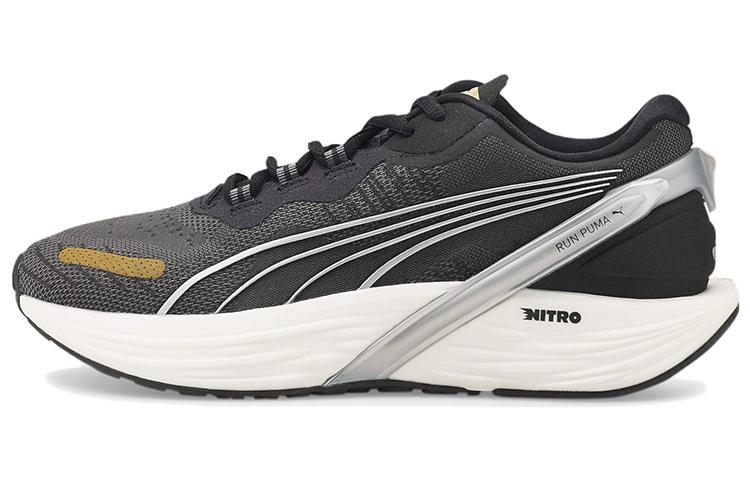 PUMA Run Xx Nitro Black Metallic Silver Women s 376171-01 35.5
