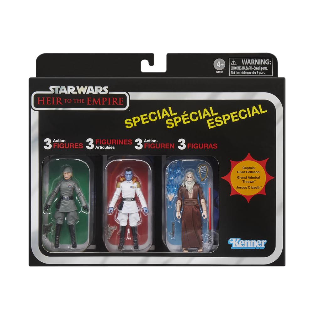 Hasbro Star Wars Vintage Collection Captain Gilad Pellaeon, Grand Admiral Thrawn, and Jorus C'baoth, Star Wars 9.5 cm Action Figure G1283, Authentic
