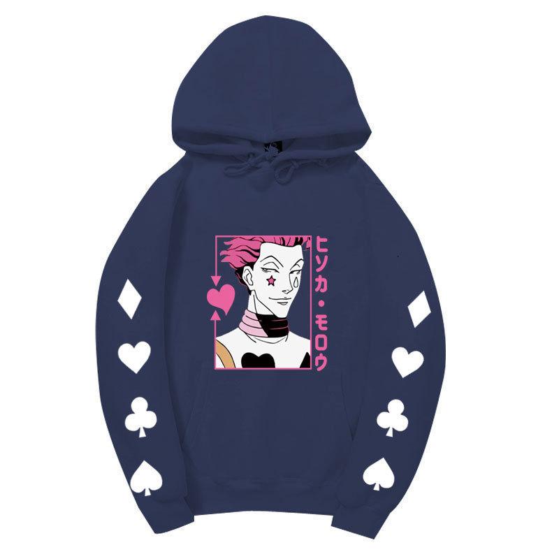 HUNTER X HUNTER Hisoka Print Fashion Sweatshirt Hip Hop Casual Unisex Autumn Winter Fleece Streetwear Tops