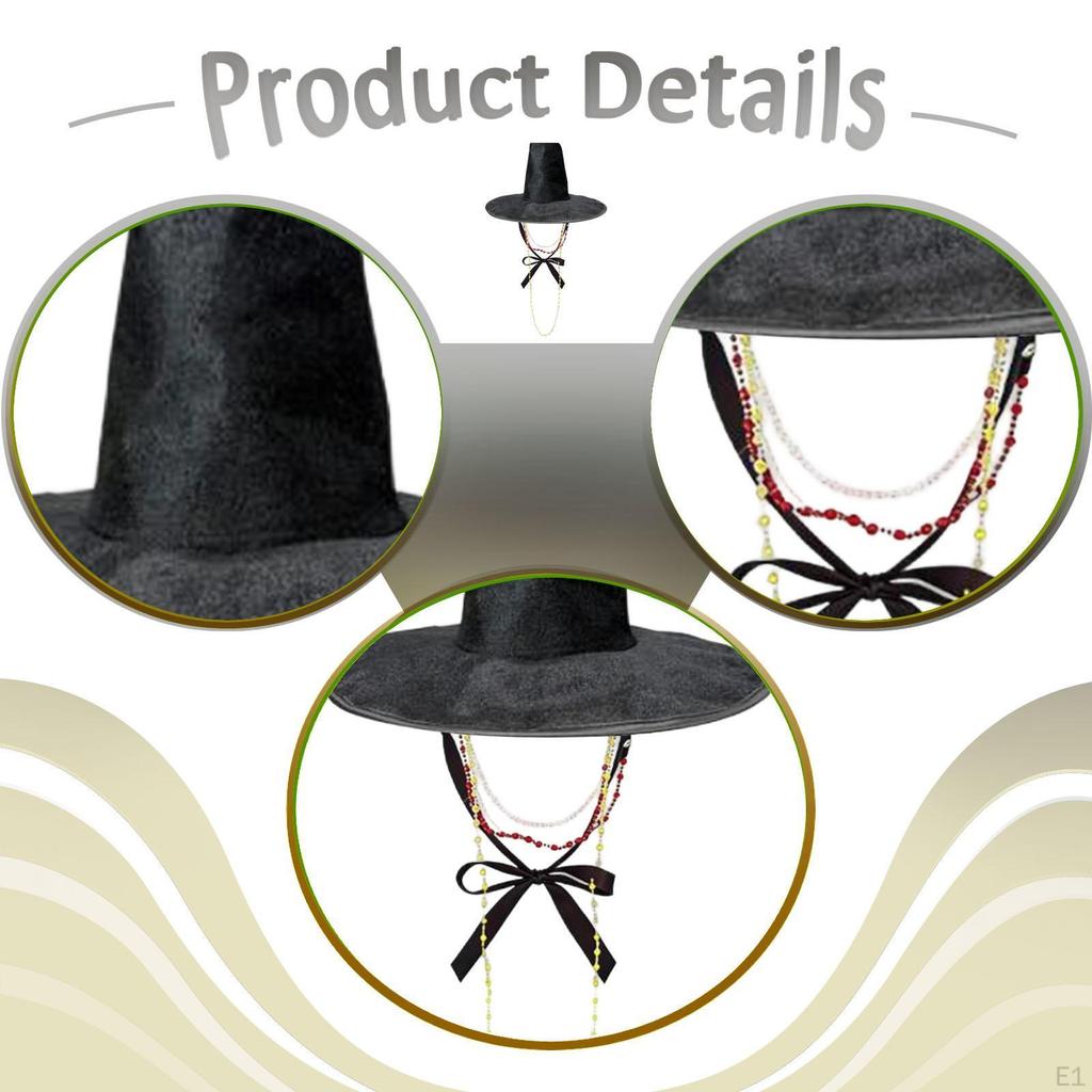 Korean Hat Traditional Festival Prom Carnival Unique Men Costume Accessory