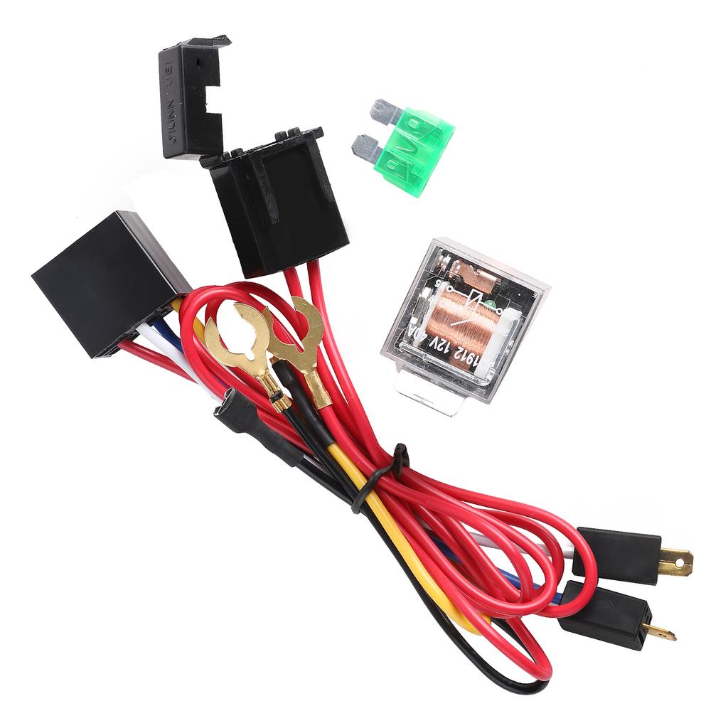 Horn Button 12V Air Horn Harness Relay Kit 40A 4 Pins for Car Truck Train Boat SUV Bus Lorry