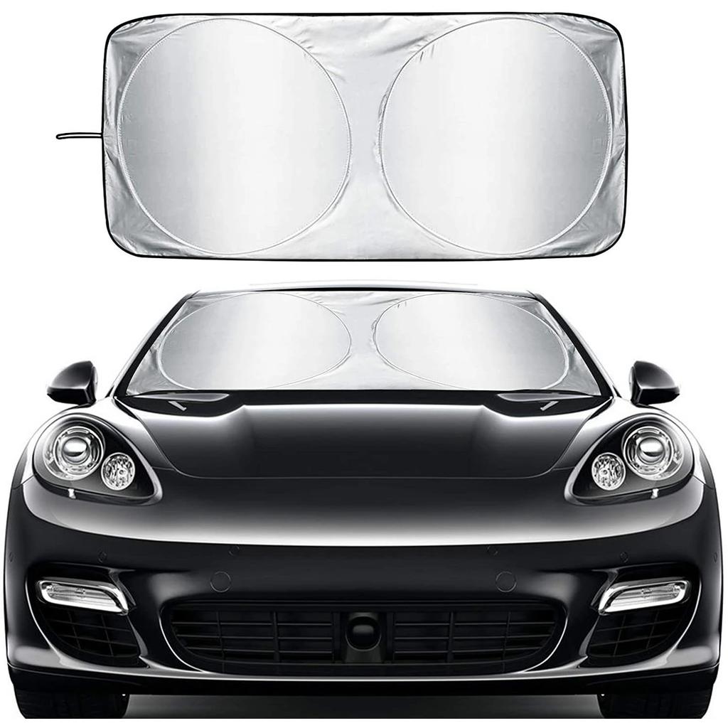 Silver Car Windshield Sunshade Auto Sun Shade Foldable Universal Windsceen Sun Block Cloth Car Front Window Cover Accessories