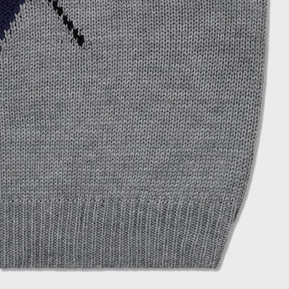 AMFEAST Chunky Funky Argyle Sweater Grey