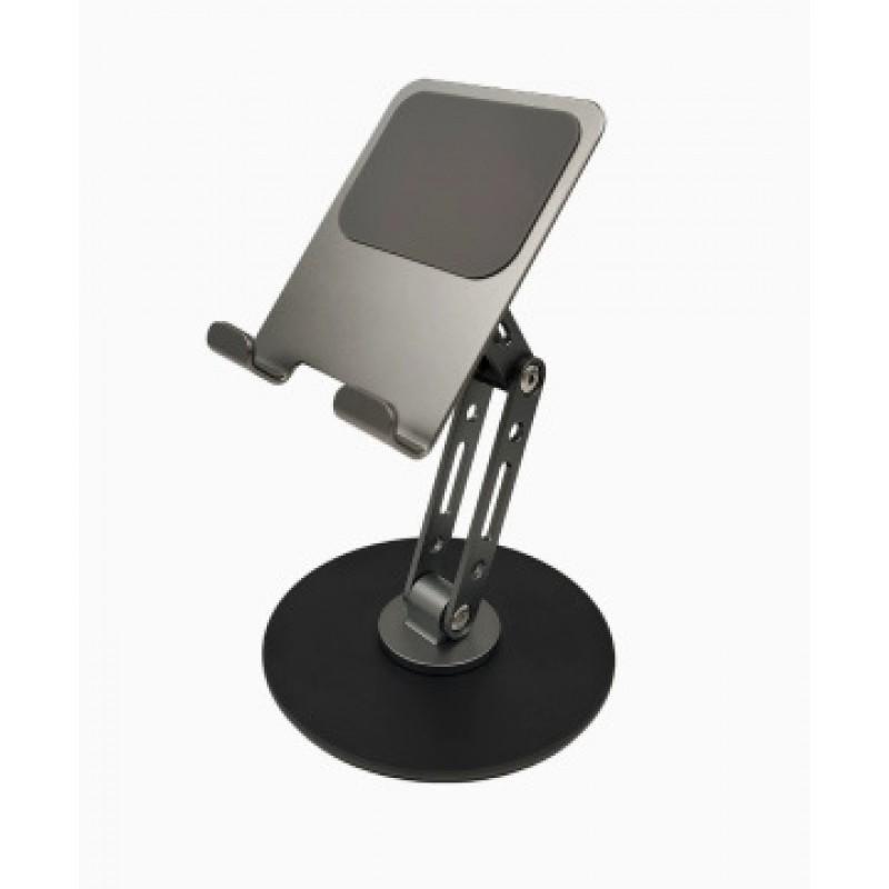 Aluminum Desktop Phone Stand With 360 Rotation Foldable Design Smartphone Tablet Office Desk Travel