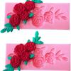 Four Roses Candy Silicone Mold Fondant Chocolate Candy Molds Sugar Craft DIY Cake Molds for Cake Topper Decor Desserts Ice Cube Candy Pudding