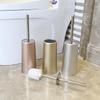 Europese Stijl Gouden Toiletborstel Set met TPR Zachte Borstelharen - Vrijstaand, Geen Installatie Houder.