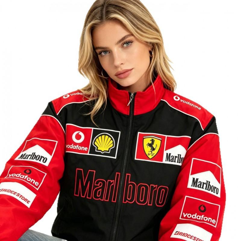 Vintage F1 Racing Embroidered Jacket Cotton Padded Motorcycle Riding Baseball Coat Unisex