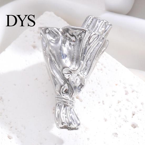 Metal Flower Holder Brooch Bouquet Wearable Vase Pin Insert Real or Lightweight Alloy Dried Flowers Into Accessory for Jackets Dresses Scarves