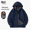 Baleno S&K Men's Waffle Knit Fleece Hooded Jacket