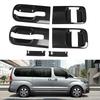 For Hyundai Grand Starex H1  Carbon Fiber Black Door Handle Bowl Cover Door Handle Sticker Car Interior Accessories