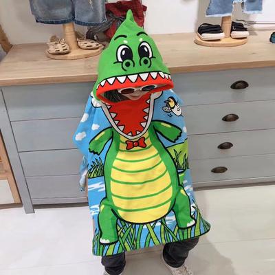 Children's Bath Towel Cloak Children's Bathrobe Cartoon Printing Hooded Bath Towel Beach Towel