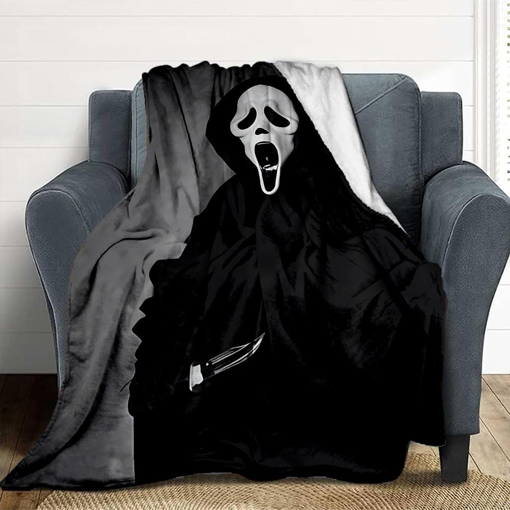 Ghostface Flannel Blanket Throw Blanket Soft Warm Sofa Bed Camping home Decor Unique Christmas Gift C926573