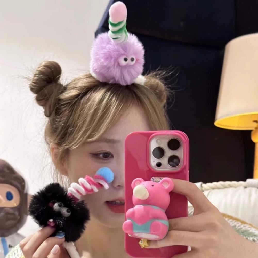 Cute Colored Antenna Small Briquettes Hairpin Funny Big Eye Twist Stick Bb Clip Side Bangs Clip Cartoon Hair Accessories