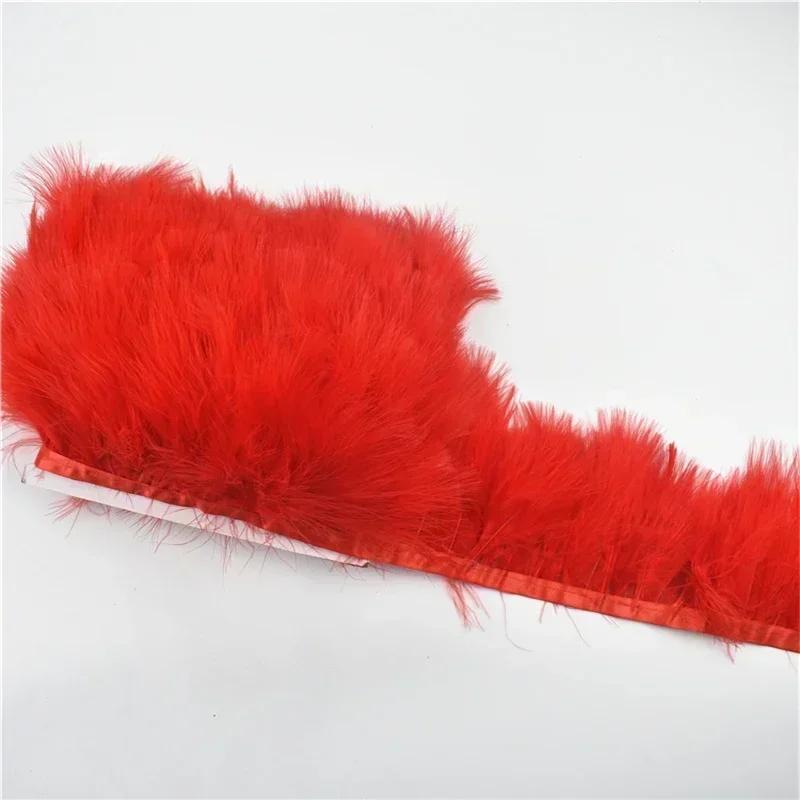 1Meter Marabou Feathers Tassel Fringe Trim Turkey Feather Tape Ribbon Clothes Sewing DIY Clothing Accessories Wedding Decoration