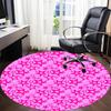 1pc Pink Stars Pattern Chair Carpet for Office - Durable, Ideal for Chair Mats, Stylish & Functional Decorative Rug yy260130017