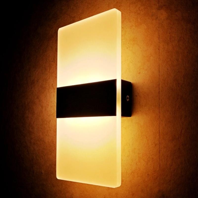 Creative And Simple LED Acrylic Wall Lamp Bedroom Living Room Dining Room Study Corridor Aisle Bedside Interior Decoration Light