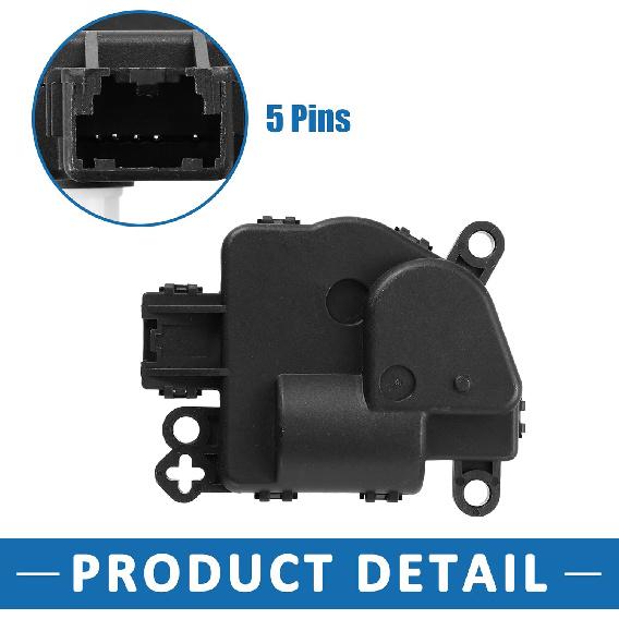 AC Temperature Heater Blend Door Actuator 8L8Z-19E616-C for Ford F-150 2009-2014 Plastic Black