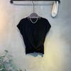 C S In The Room Shori twiSted Button Cap Sleeve Knit 5 ColorS