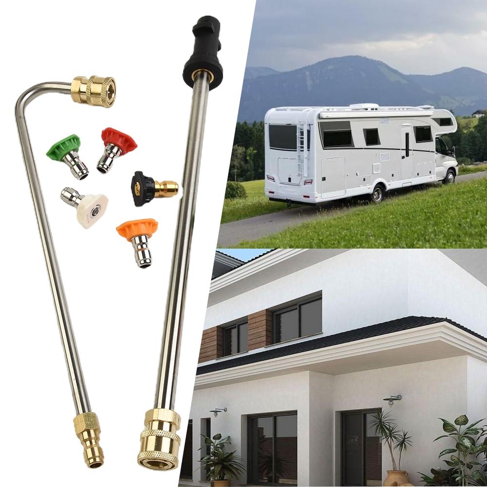 5x Nozzles Spray Lance Pressure Washer Angled Extension Wand for Karcher K2-7