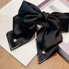 Butterfly Bow Hair Clip Spring Clamp With Pearl Accents For Women And Girls