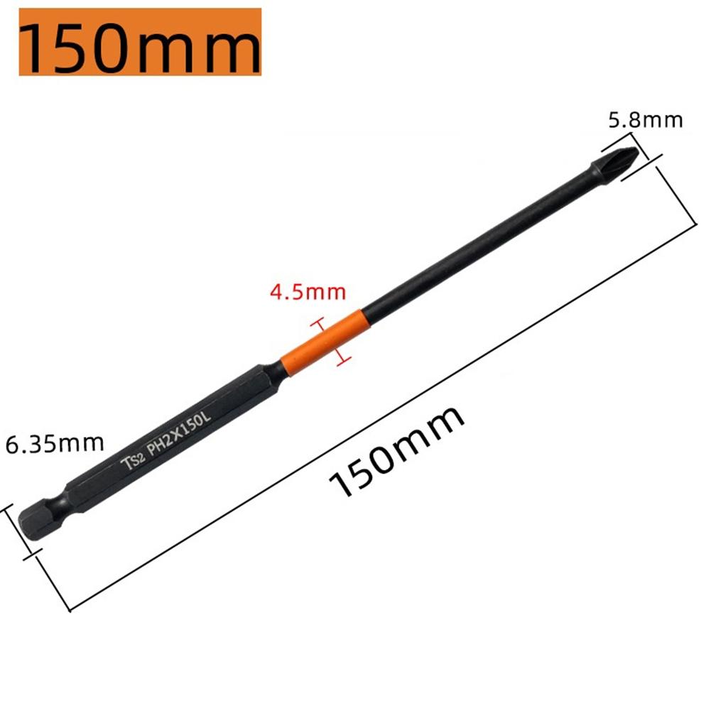 Screwdriver Bit 5 Pcs 62HRC Alloy Steel Cross Screwdriver