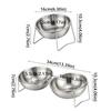 Large Capacity Stainless Steel Cat Bowl Anti-Tipping Double Water Bowls  for Kitten